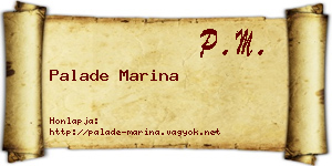 Palade Marina névjegykártya